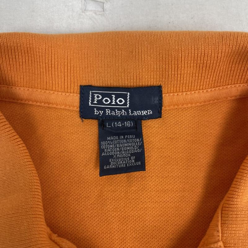 ポロバイラルフローレン Polo by RALPH LAUREN ポロシャツ 半袖 ビッグポニー パッチ 刺繍 鹿の子 半袖 ポロシャツ L 橙 / オレンジ / orange メンズ USED 古着 中古 50163249