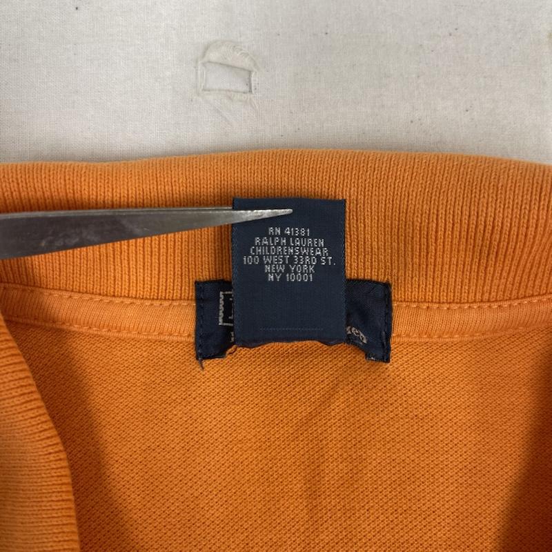 ポロバイラルフローレン Polo by RALPH LAUREN ポロシャツ 半袖 ビッグポニー パッチ 刺繍 鹿の子 半袖 ポロシャツ L 橙 / オレンジ / orange メンズ USED 古着 中古 50163249
