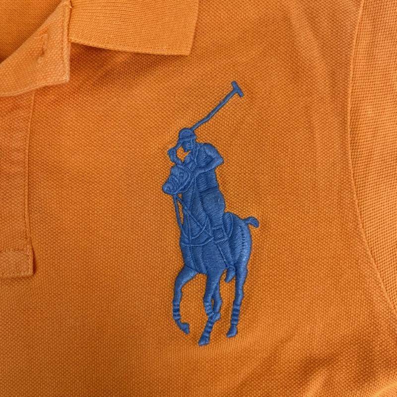 ポロバイラルフローレン Polo by RALPH LAUREN ポロシャツ 半袖 ビッグポニー パッチ 刺繍 鹿の子 半袖 ポロシャツ L 橙 / オレンジ / orange メンズ USED 古着 中古 50163249