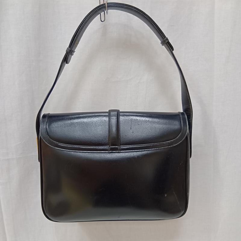 グッチ GUCCI ハンドバッグ ハンドバッグ オールドグッチ GGマーク GG金具 ショルダー 2WAY 406 001 1014 - 無地 黒 / ブラック / black レディース USED 古着 中古 50163251