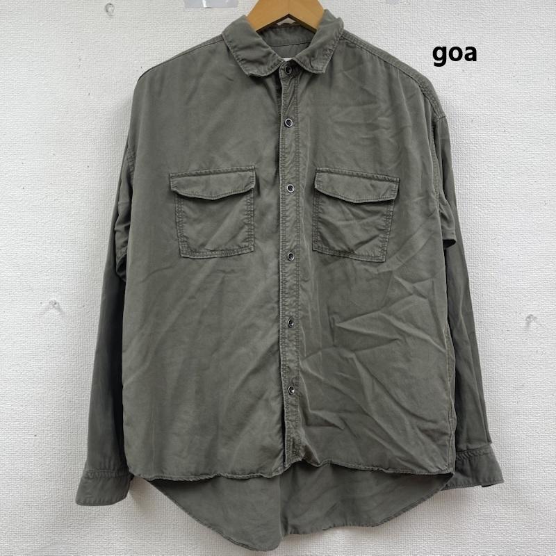 ゴア goa シャツ、ブラウス 長袖 フラップポケット ワーク テイスト ミリタリー シャツ FREE カーキ / カーキ / khaki レディース USED 古着 中古 50163252