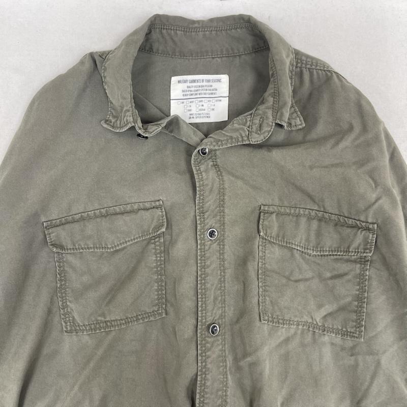 ゴア goa シャツ、ブラウス 長袖 フラップポケット ワーク テイスト ミリタリー シャツ FREE カーキ / カーキ / khaki レディース USED 古着 中古 50163252