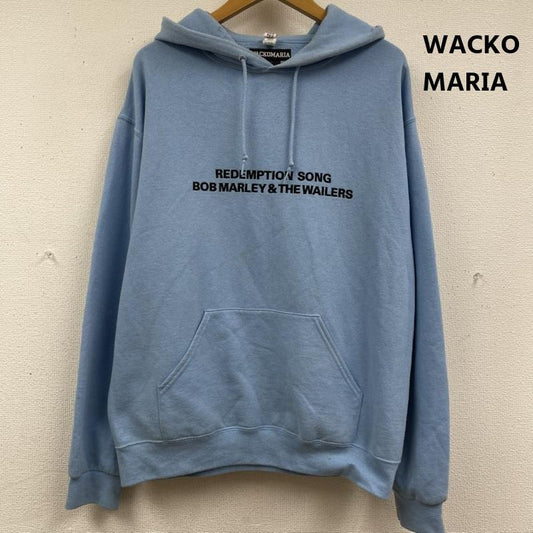 ワコマリア WACKO MARIA トレーナー 長袖 Bob Marley コラボ プルオーバー フーデッド スウェット シャツ M 水色 / ライトブルー / メンズ USED 古着 中古 50163254
