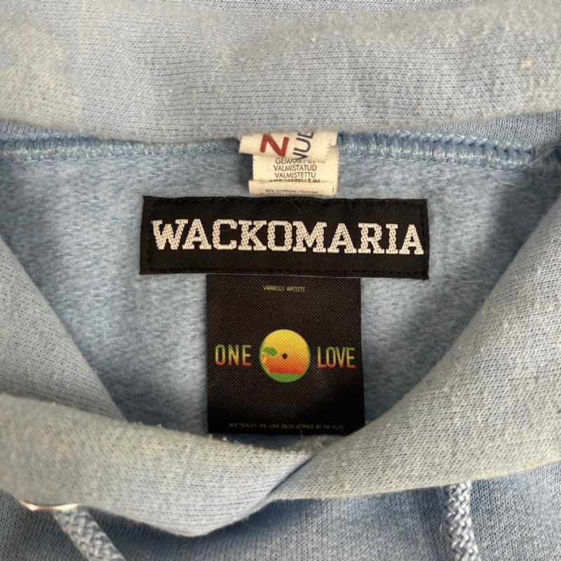 ワコマリア WACKO MARIA トレーナー 長袖 Bob Marley コラボ プルオーバー フーデッド スウェット シャツ M 水色 / ライトブルー / メンズ USED 古着 中古 50163254