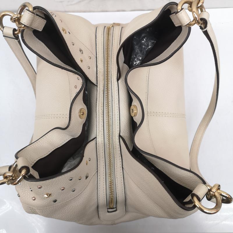 コーチ COACH ショルダーバッグ ショルダーバッグ スターダスト スタッズ ドペブルド レザー 2WAY ショルダーバッグ F22314 白 / ホワイト / white レディース USED 古着 中古 50163263