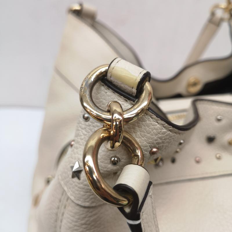 コーチ COACH ショルダーバッグ ショルダーバッグ スターダスト スタッズ ドペブルド レザー 2WAY ショルダーバッグ F22314 白 / ホワイト / white レディース USED 古着 中古 50163263