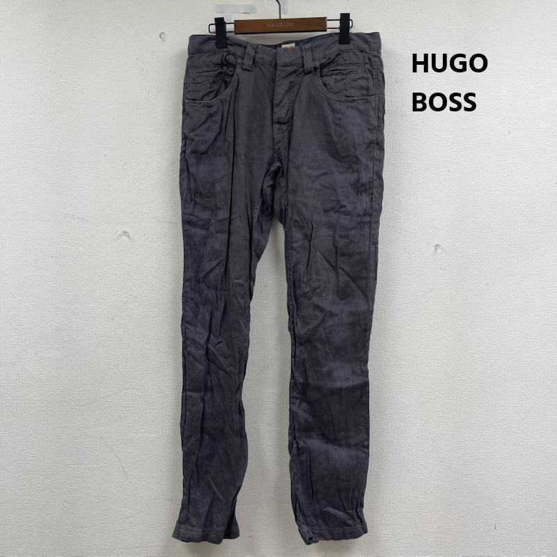 ヒューゴボス HUGO BOSS パンツ ワークパンツ、ペインターパンツ BOSS Orange スリムフィット テーパード カジュアル パンツ 46 ダークグレー / ダークグレー / メンズ USED 古着 中古 50163264