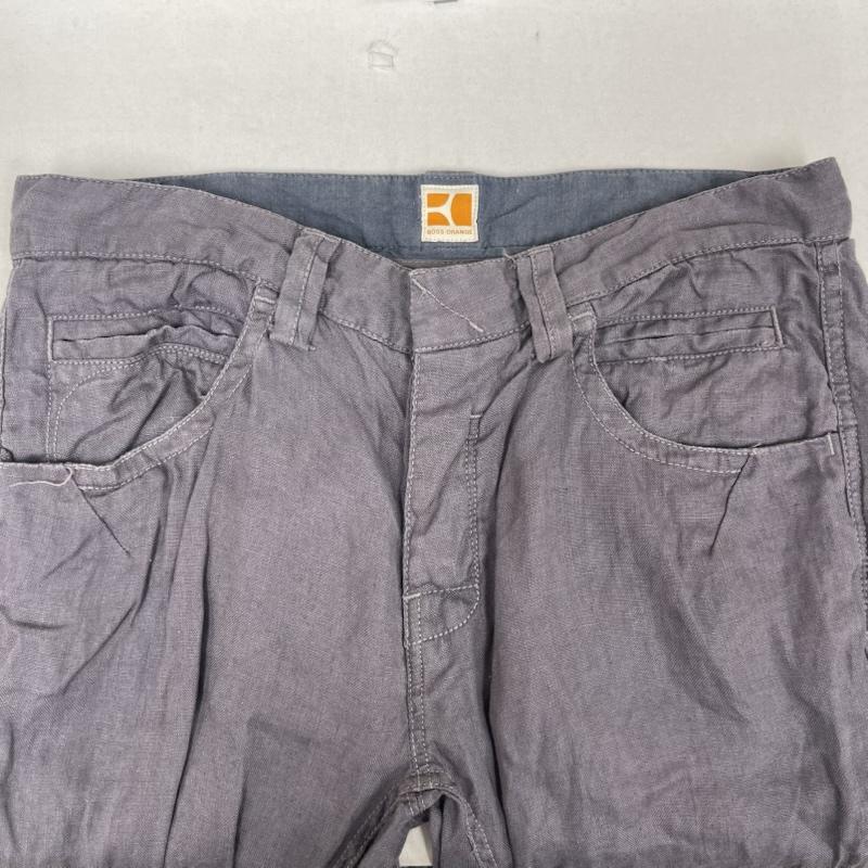 ヒューゴボス HUGO BOSS パンツ ワークパンツ、ペインターパンツ BOSS Orange スリムフィット テーパード カジュアル パンツ 46 ダークグレー / ダークグレー / メンズ USED 古着 中古 50163264
