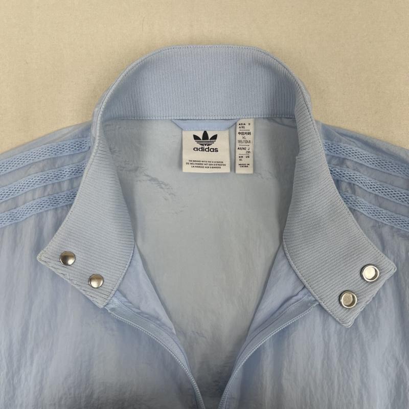 アディダス adidas ジャケット、上着 ジャンパー、ブルゾン 80s ナイロン アーカイブ スリー ストライプス トラック トップ JC6518 XL 水色 / ライトブルー / メンズ USED 古着 中古 50163270