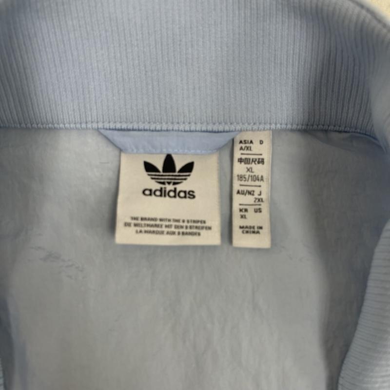 アディダス adidas ジャケット、上着 ジャンパー、ブルゾン 80s ナイロン アーカイブ スリー ストライプス トラック トップ JC6518 XL 水色 / ライトブルー / メンズ USED 古着 中古 50163270