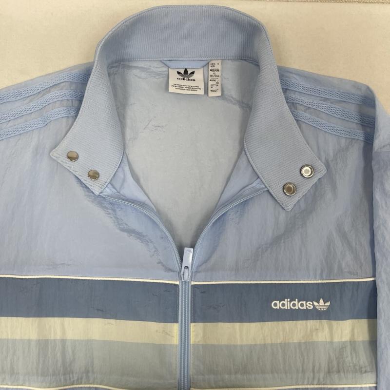 アディダス adidas ジャケット、上着 ジャンパー、ブルゾン 80s ナイロン アーカイブ スリー ストライプス トラック トップ JC6518 XL 水色 / ライトブルー / メンズ USED 古着 中古 50163270