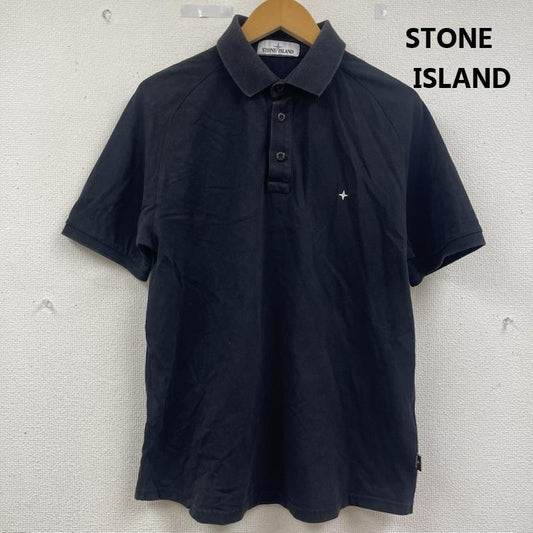 ストーンアイランド STONE ISLAND ポロシャツ 半袖 ステリーナ スター 刺繍 半袖 ポロシャツ M 黒 / ブラック / black メンズ USED 古着 中古 50163271