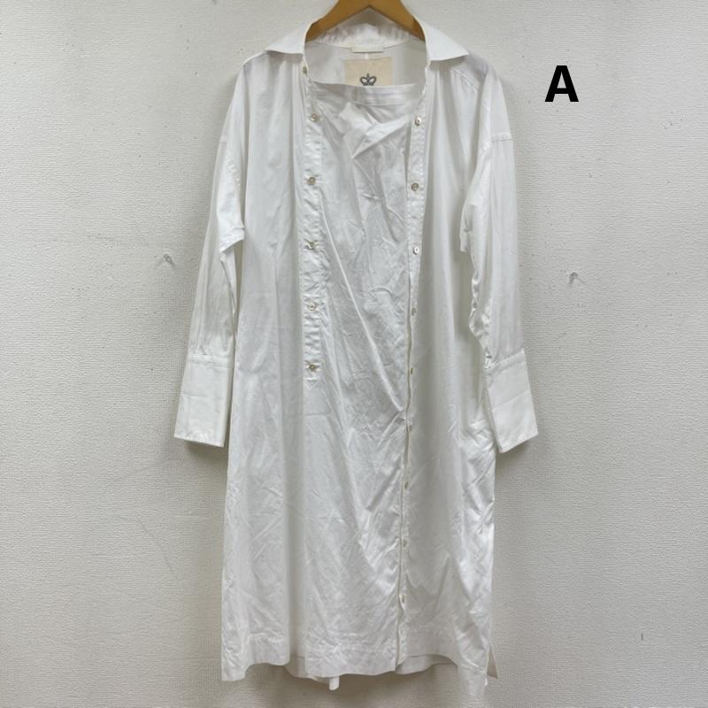 エィス A ワンピース ひざ丈スカート 日本製 フロント 2way プルオーバー アシンメトリー シャツ ワンピース 2 白 / ホワイト / white レディース USED 古着 中古 50163273