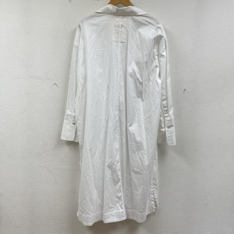 エィス A ワンピース ひざ丈スカート 日本製 フロント 2way プルオーバー アシンメトリー シャツ ワンピース 2 白 / ホワイト / white レディース USED 古着 中古 50163273
