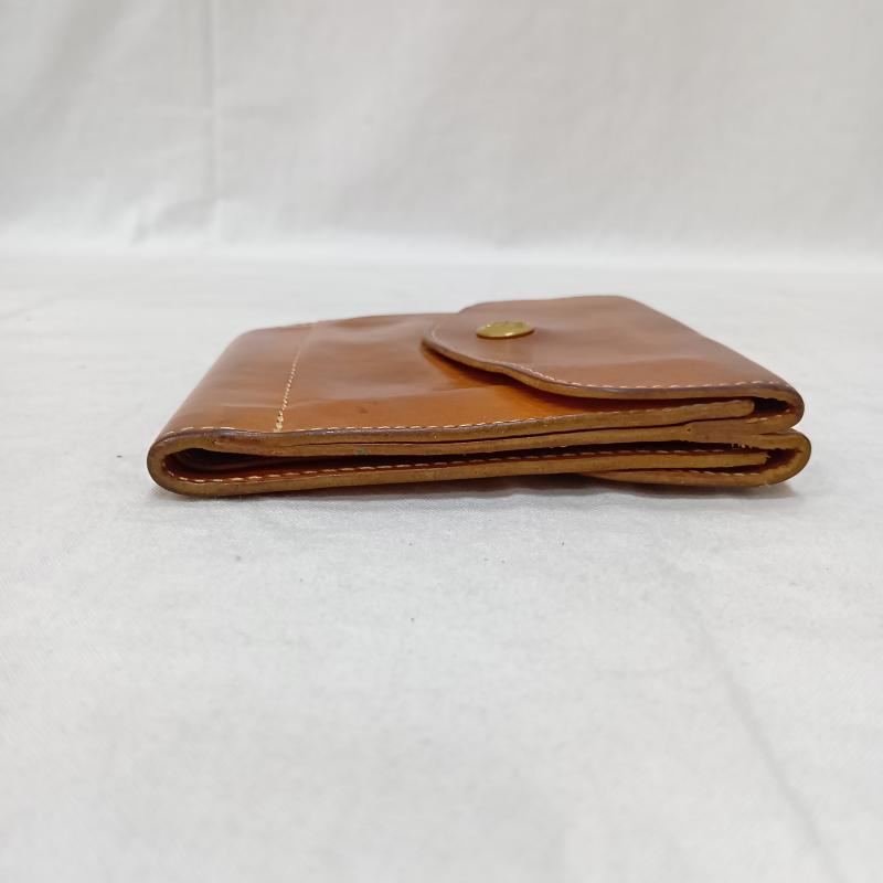 イルビゾンテ IL BISONTE 財布 二つ折り ロゴ型押し レザー二つ折り - 無地 X ロゴ、文字 茶 / ブラウン / brown メンズ USED 古着 中古 50163298