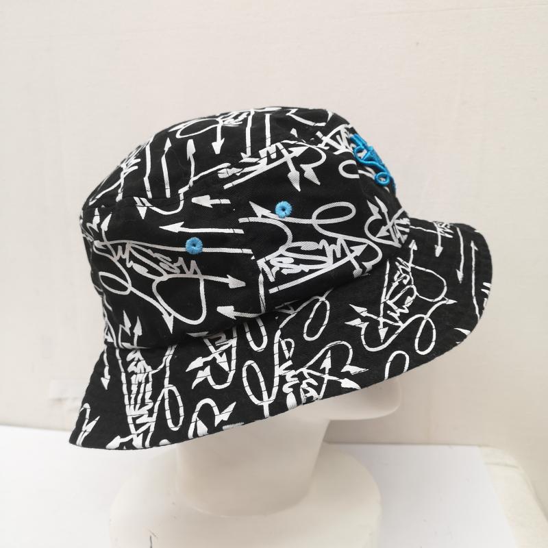 ステューシー STUSSY 帽子 ハット FUTURA DESTINY SCRIPT BUCKET デスティニー スクリプト バケット ハット - 白 / ホワイト / white X 黒 / ブラック / black メンズ USED 古着 中古 50163307