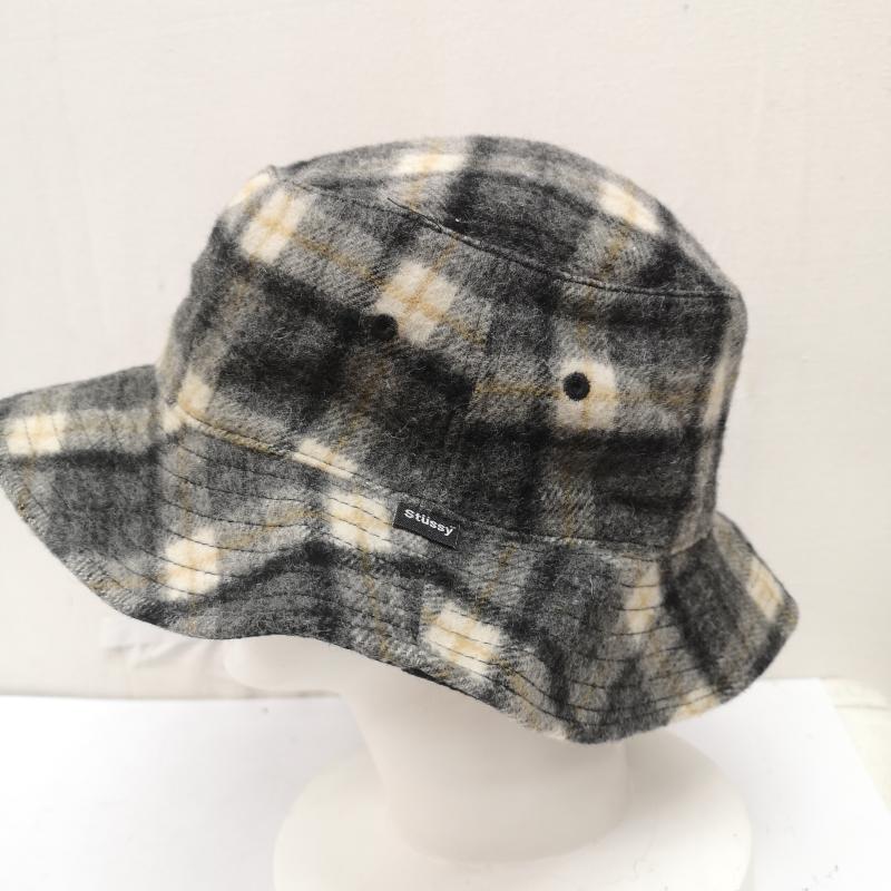 ステューシー STUSSY 帽子 ハット 00s OLD バケットハット ウール チェック柄 - メンズ USED 古着 中古 50163309