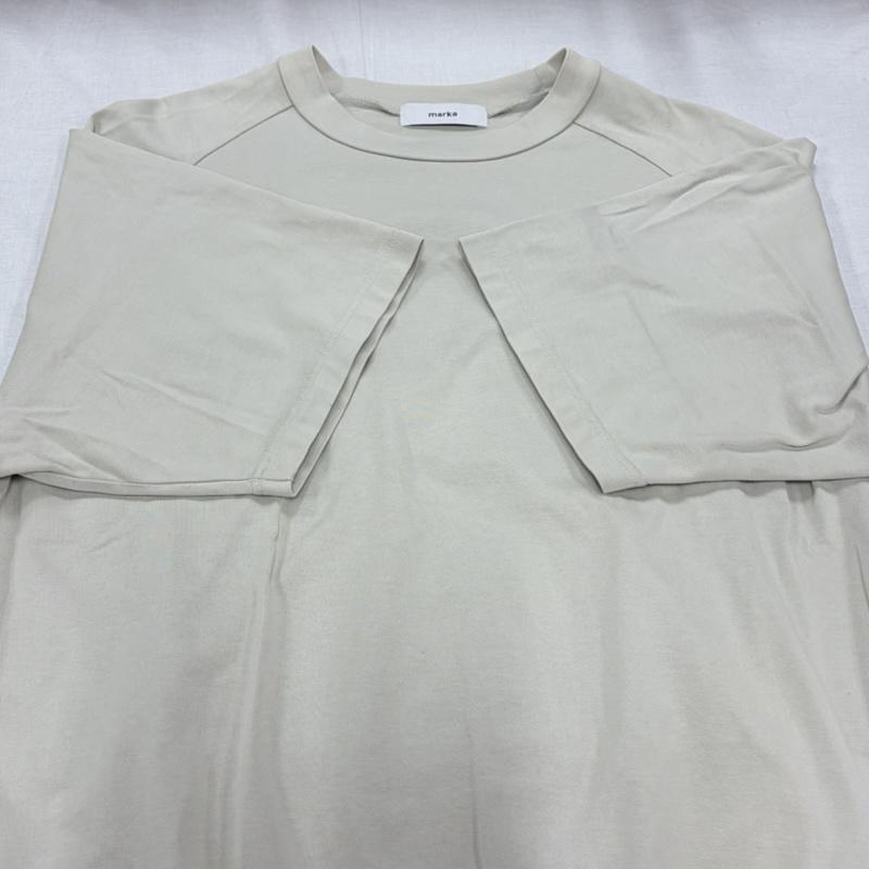 マーカ marka Tシャツ 半袖 半袖 クルーネック コンパクト Tシャツ ラグラン 無地 1 無地 ベージュ / ベージュ / beige メンズ USED 古着 中古 50163317