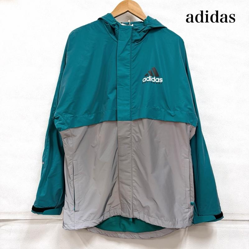 アディダス adidas ジャケット、上着 ジャンパー、ブルゾン エキップメント ウィンドブレーカー ナイロン ジャケット ロゴ JC8228 リフレクター M ロゴ、文字 X プリント 緑 / グリーン / green X 銀 / シルバー / silver color メンズ USED 古着 中古 50163323