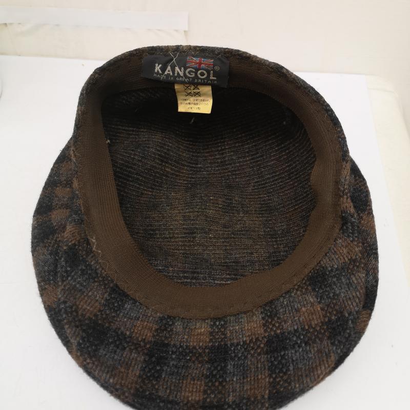 カンゴール KANGOL 帽子 ハンチング 90s 00s イギリス製 ウール チェック ハンチング - メンズ USED 古着 中古 50163324