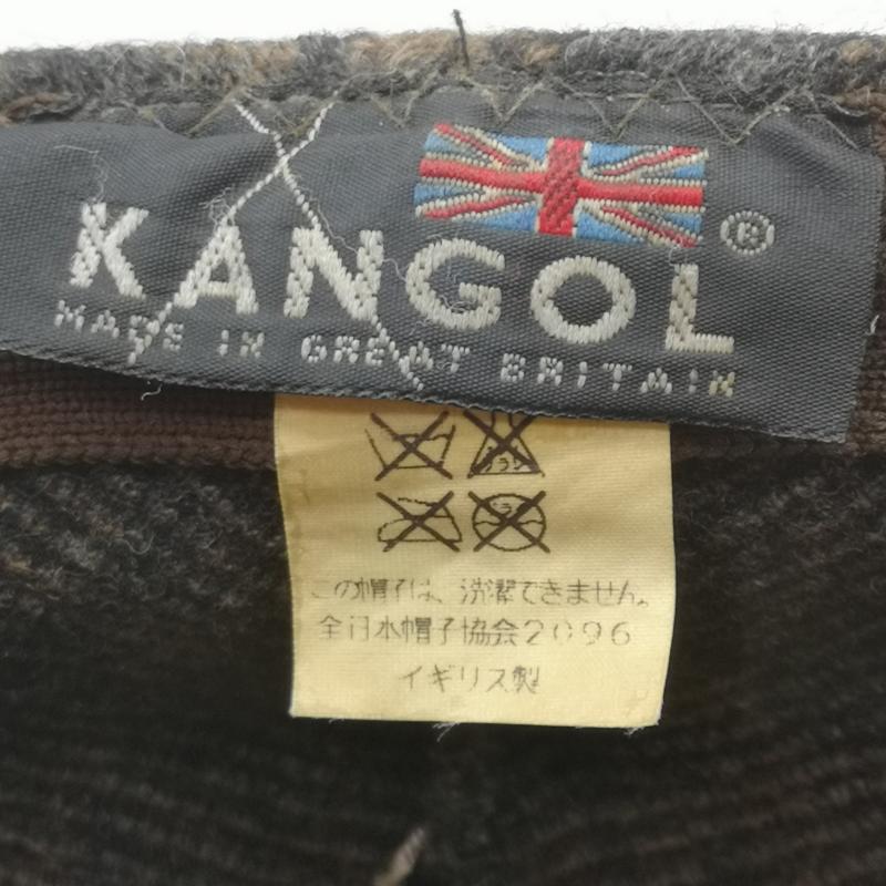 カンゴール KANGOL 帽子 ハンチング 90s 00s イギリス製 ウール チェック ハンチング - メンズ USED 古着 中古 50163324