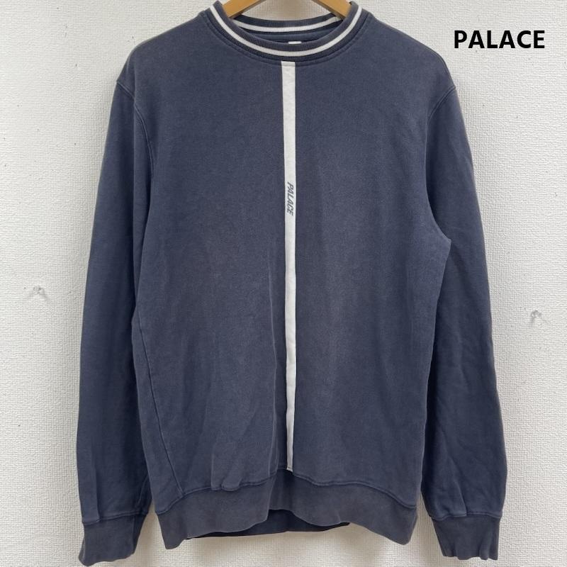 パレス PALACE トレーナー 長袖 縦ロゴ ライン クルーネック スウェット トレーナー S 紺 / ネイビー / navy メンズ USED 古着 中古 50163325