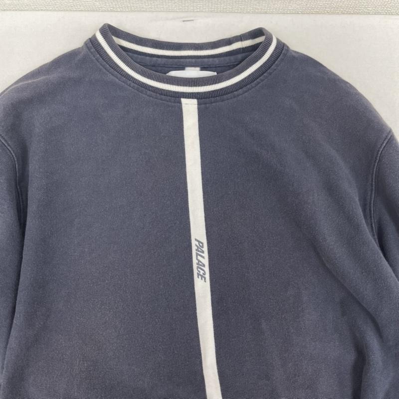 パレス PALACE トレーナー 長袖 縦ロゴ ライン クルーネック スウェット トレーナー S 紺 / ネイビー / navy メンズ USED 古着 中古 50163325