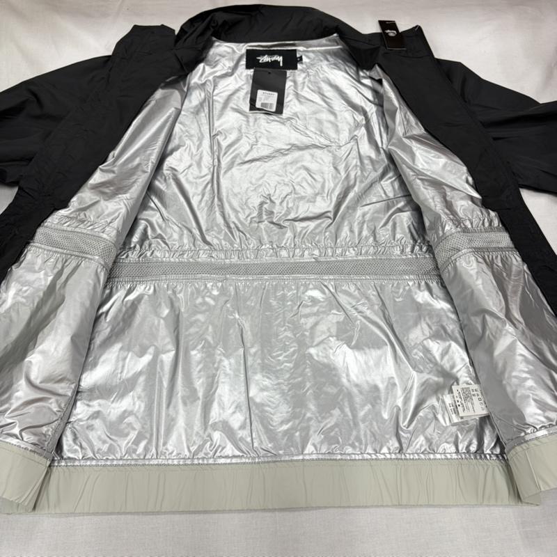 ステューシー STUSSY ジャケット、上着 ジャンパー、ブルゾン ナイロン ジャケット ロゴ リフレクター ブルゾン ジップアップ S ワンポイント X ロゴ、文字 X プリント 黒 / ブラック / black X 灰 / グレー / gray メンズ USED 古着 中古 50163328