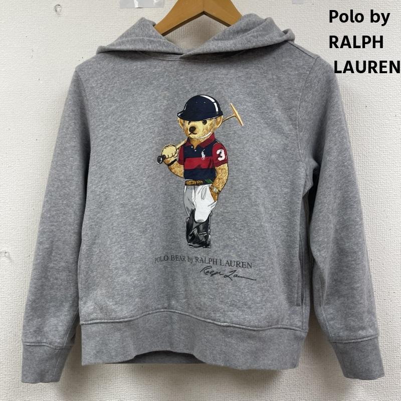 ポロバイラルフローレン Polo by RALPH LAUREN パーカー 長袖 ポロベア プリント スウェット パーカー フーディー 子供服 150cm 灰 / グレー / gray ボーイズ USED 古着 中古 50163329