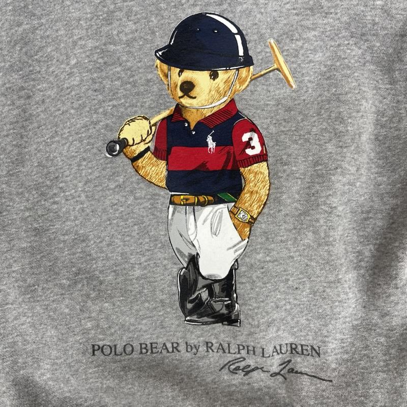 ポロバイラルフローレン Polo by RALPH LAUREN パーカー 長袖 ポロベア プリント スウェット パーカー フーディー 子供服 150cm 灰 / グレー / gray ボーイズ USED 古着 中古 50163329