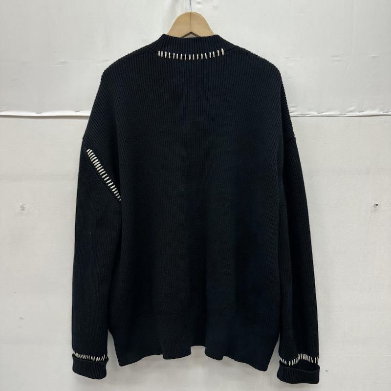 古着 USED カーディガン 長袖 OUAT ステッチ デザイン ニット カーディガン 0007026CD-1 2 黒 / ブラック / black メンズ USED 古着 中古 50163339