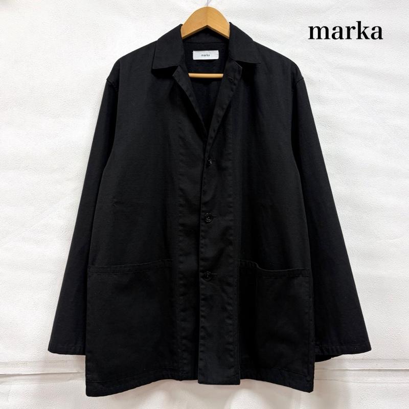マーカ marka ジャケット、上着 ジャケット、ブレザー カバーオール ワークジャケット 日本製 オーガニックコットン M21C-03BL01C ビッグシルエット 1 無地 黒 / ブラック / black メンズ USED 古着 中古 50163344