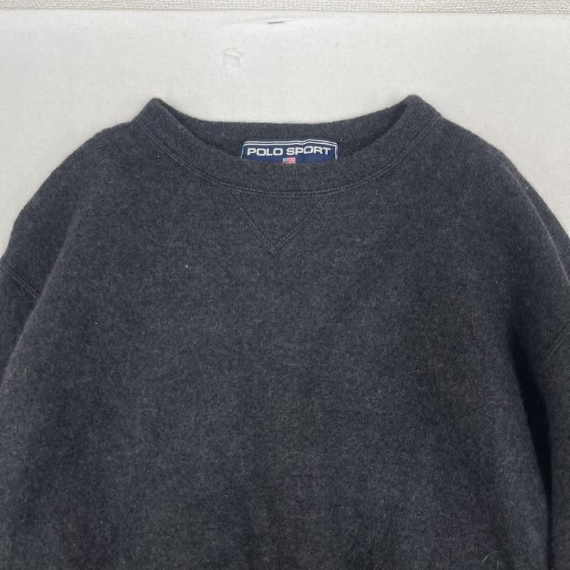 ポロラルフローレン POLO RALPH LAUREN ニット、セーター 長袖 ヴィンテージ クルーネック ウール ニット セーター kr-rs-ia-4700 M ダークグレー / ダークグレー / メンズ USED 古着 中古 50163346