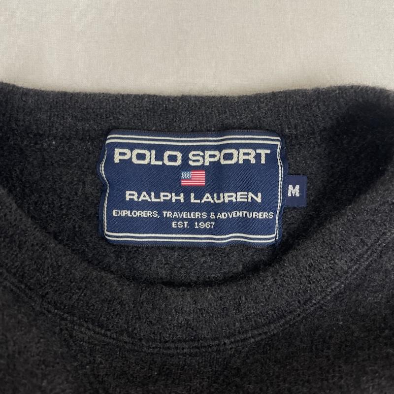 ポロラルフローレン POLO RALPH LAUREN ニット、セーター 長袖 ヴィンテージ クルーネック ウール ニット セーター kr-rs-ia-4700 M ダークグレー / ダークグレー / メンズ USED 古着 中古 50163346