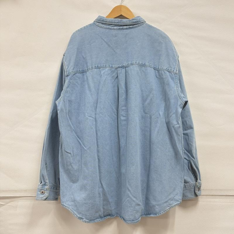 リーバイス Levi s シャツ、ブラウス 長袖 SilverTab シルバータブ 長袖 デニム シャツ オーバーサイズ L 無地 水色 / ライトブルー / メンズ USED 古着 中古 50163348