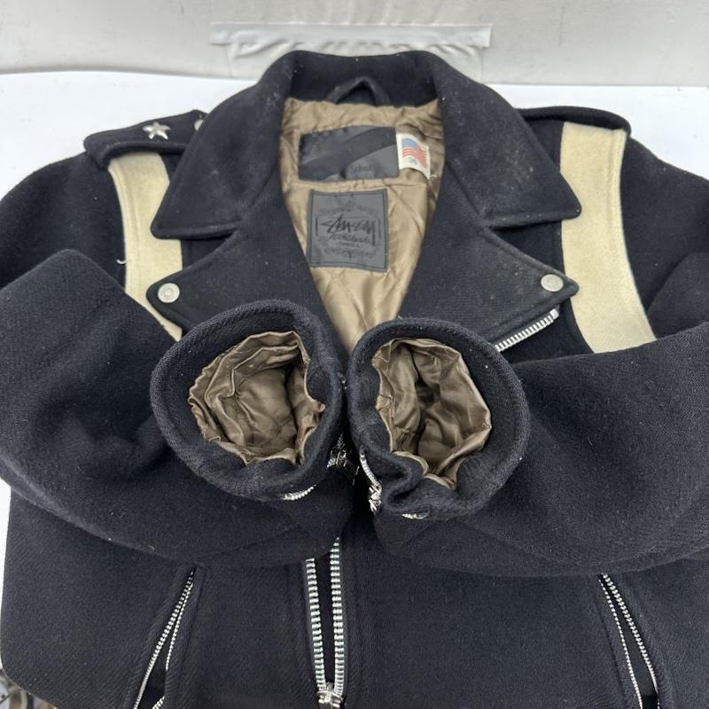 ステューシー STUSSY ジャケット、上着 ジャンパー、ブルゾン schott ワンスター ウール ライダース ジャケット 36 黒 / ブラック / black メンズ USED 古着 中古 50163349