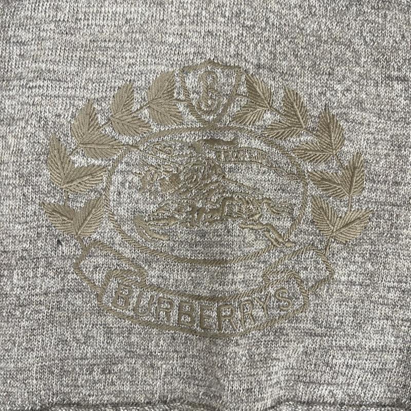 バーバリーズ BURBERRYS ニット、セーター 長袖 ヴィンテージ フロントロゴ 刺繍 ケーブル ニット セーター bbt11-708 M ベージュ / ベージュ / beige メンズ USED 古着 中古 50163350