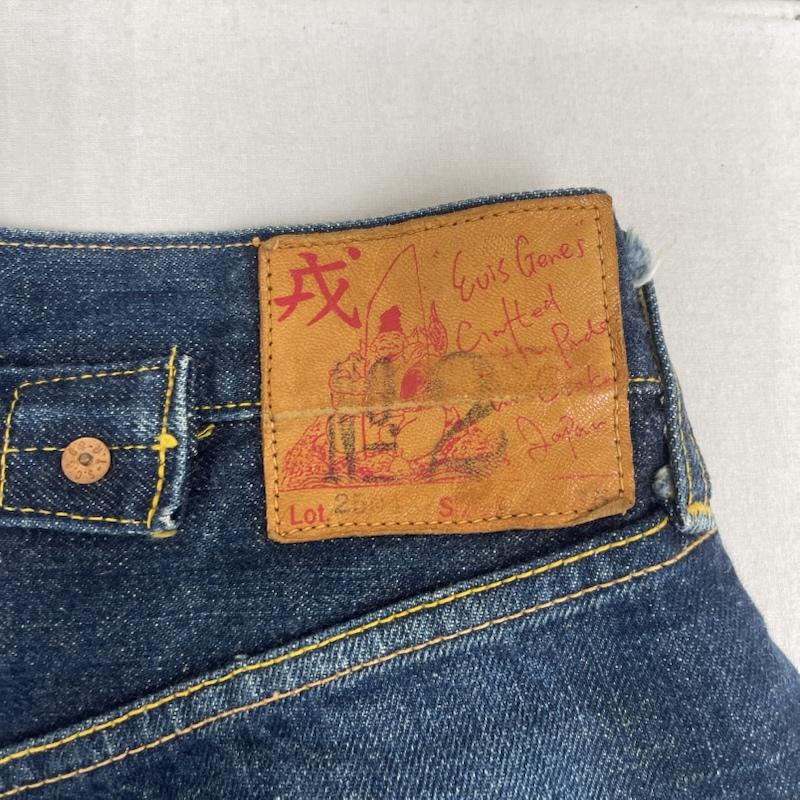 エヴィス EVISU パンツ ショートパンツ 初期 NO2 鯛釣りカモメマーク シンチバック 2504XX ボタンフライ デニム ショーツ 32インチ インディゴ / インディゴ / Indigo メンズ USED 古着 中古 50163352