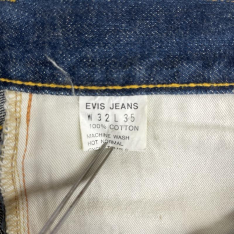 エヴィス EVISU パンツ ショートパンツ 初期 NO2 鯛釣りカモメマーク シンチバック 2504XX ボタンフライ デニム ショーツ 32インチ インディゴ / インディゴ / Indigo メンズ USED 古着 中古 50163352