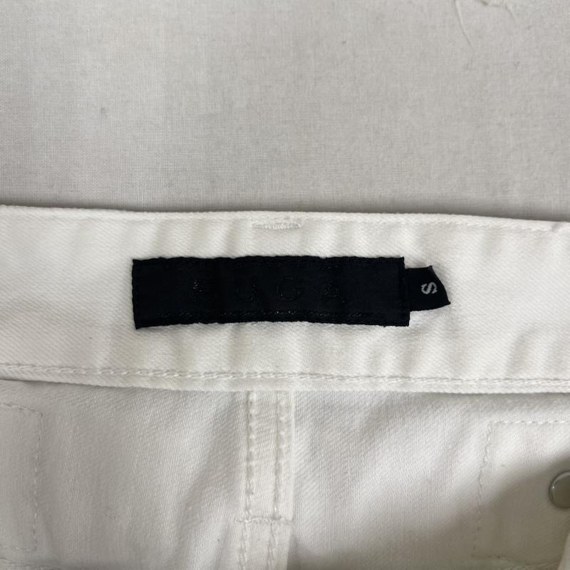 フーガ FUGA パンツ デニム、ジーンズ 立体加工 デザイン シンチバック フレア デニム パンツ FG26-C01 S 白 / ホワイト / white メンズ USED 古着 中古 50163353