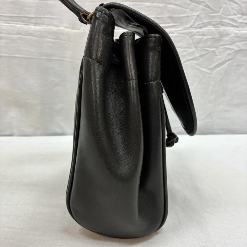 コーチ COACH ショルダーバッグ ショルダーバッグ オールド 90s USA製 6588-003 グラブタン レザー 巾着 フラップ ショルダー バッグ 斜め掛け クロスボディ - レディース USED 古着 中古 50163354