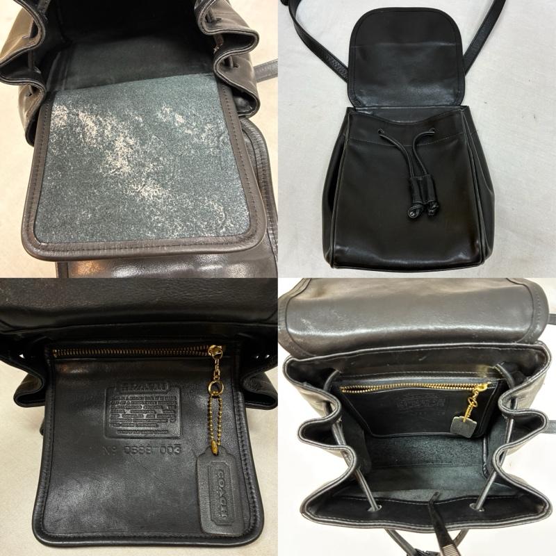 コーチ COACH ショルダーバッグ ショルダーバッグ オールド 90s USA製 6588-003 グラブタン レザー 巾着 フラップ ショルダー バッグ 斜め掛け クロスボディ - レディース USED 古着 中古 50163354