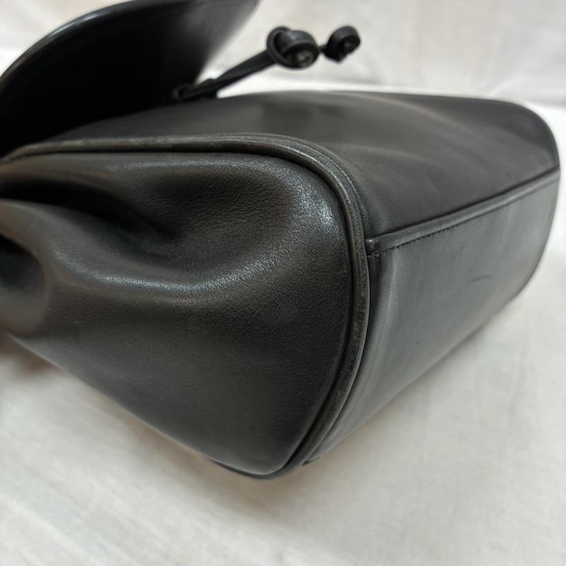 コーチ COACH ショルダーバッグ ショルダーバッグ オールド 90s USA製 6588-003 グラブタン レザー 巾着 フラップ ショルダー バッグ 斜め掛け クロスボディ - レディース USED 古着 中古 50163354