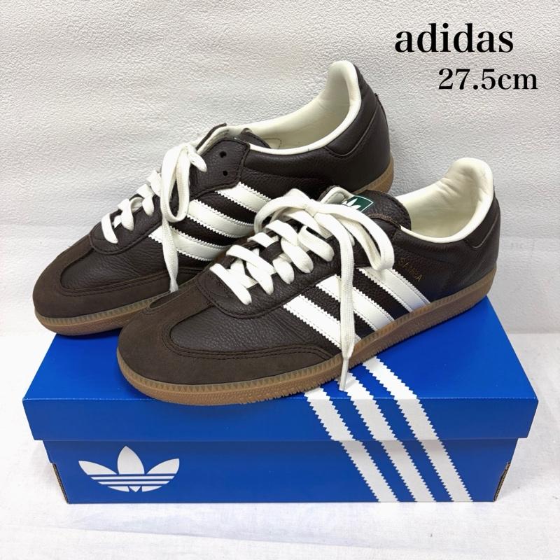 アディダス adidas スニーカー スニーカー SAMBA サンバ OG JR0891 ローカット スニーカー レザー ガムソール 27.5cm ロゴ、文字 茶 / ブラウン / brown X 白 / ホワイト / white メンズ USED 古着 中古 50163355