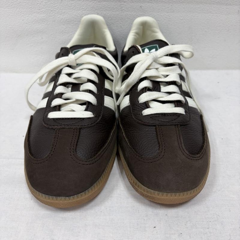アディダス adidas スニーカー スニーカー SAMBA サンバ OG JR0891 ローカット スニーカー レザー ガムソール 27.5cm ロゴ、文字 茶 / ブラウン / brown X 白 / ホワイト / white メンズ USED 古着 中古 50163355