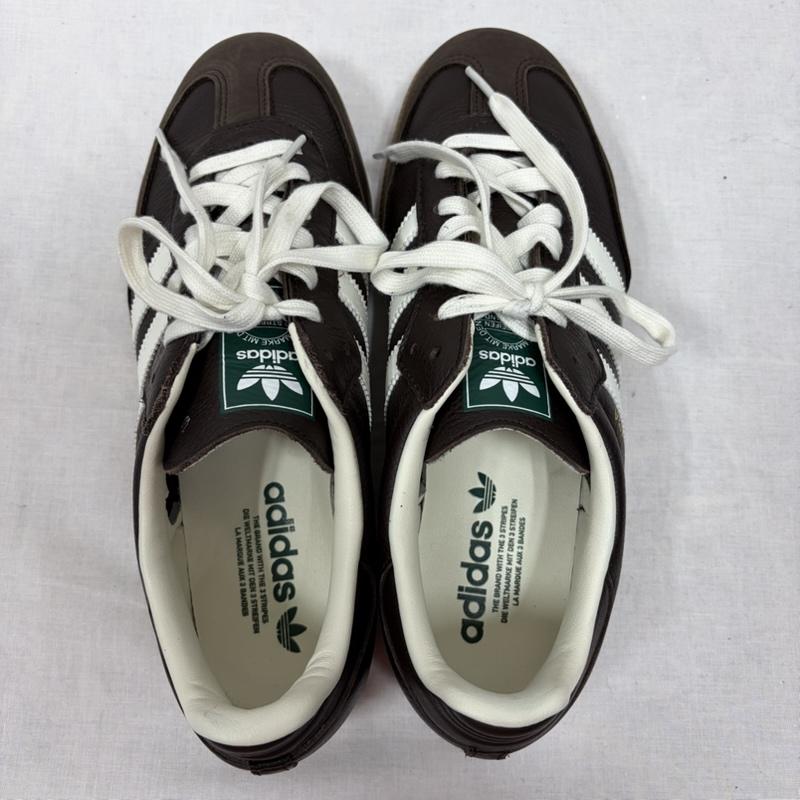 アディダス adidas スニーカー スニーカー SAMBA サンバ OG JR0891 ローカット スニーカー レザー ガムソール 27.5cm ロゴ、文字 茶 / ブラウン / brown X 白 / ホワイト / white メンズ USED 古着 中古 50163355