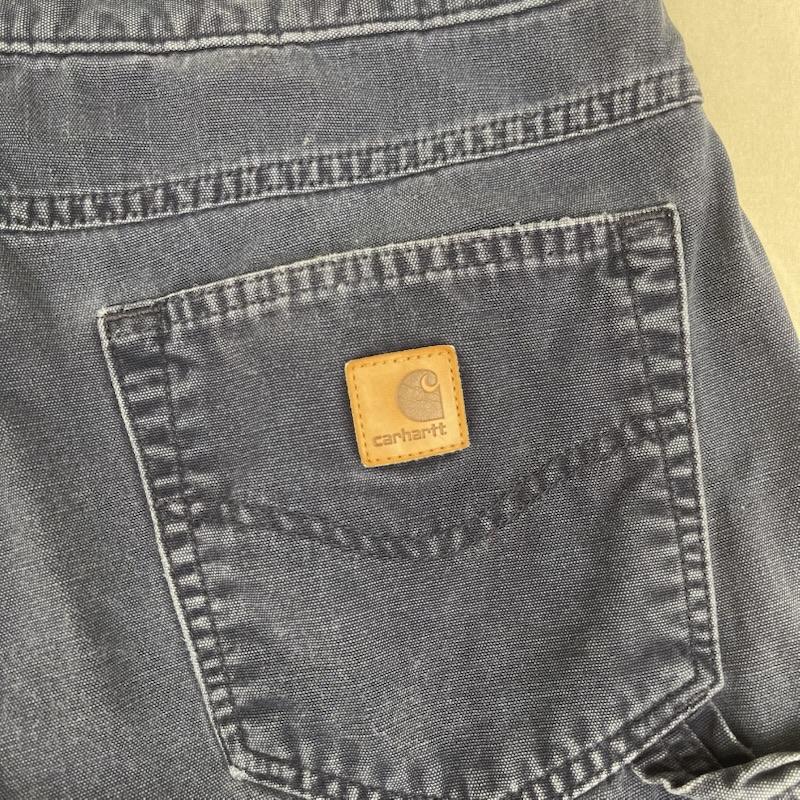 カーハート Carhartt パンツ ワークパンツ、ペインターパンツ ルーズフィット ロゴパッチ キャンバスカー ペンター パンツ 31インチ インディゴ / インディゴ / Indigo メンズ USED 古着 中古 50163356