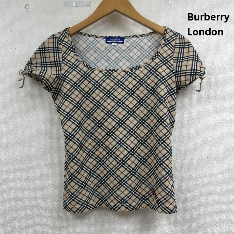 バーバリーロンドン Burberry London カットソー 半袖 BLUE LABEL ノバチェック柄 カットソー Tシャツ fa590-386 M ベージュ / ベージュ / beige レディース USED 古着 中古 50163358