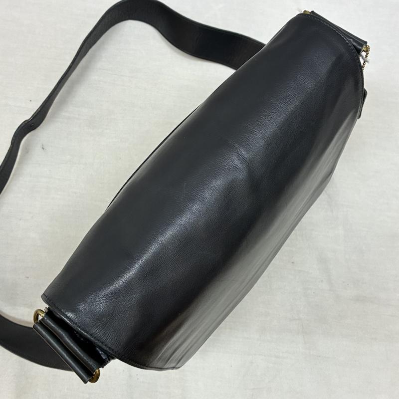 コーチ COACH ショルダーバッグ ショルダーバッグ オールド 90s レザー クロスボディ 斜め掛け ショルダーバッグ フラップ スナップ ダークネイビー - メンズ USED 古着 中古 50163359