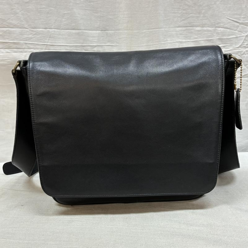 コーチ COACH ショルダーバッグ ショルダーバッグ オールド 90s レザー クロスボディ 斜め掛け ショルダーバッグ フラップ スナップ ダークネイビー - メンズ USED 古着 中古 50163359
